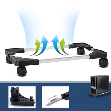 Троллейная база для держателя держателя ПК с колесами для регулируемого стола