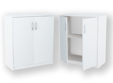 Komoda JULIA 50cm Biały 2 Pojemne Półki Szafka na Buty