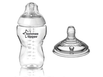 TOMMEE TIPPEE BUTELKA 340 ML ORAZ DODATKOWY SMOCZEK SZYBKI PRZEPŁYW 6M+