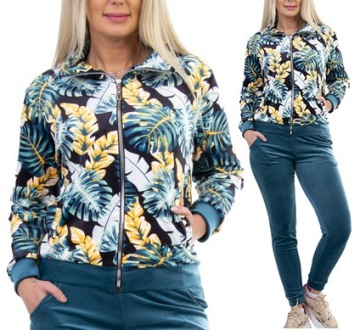 WELUROWY DRES Z KAPTUREM roz. 44