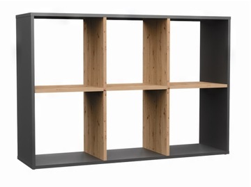 Regał kubik MALAX 2x3 antracyt artisan 110x75x30 do biura do salonu ksiażki