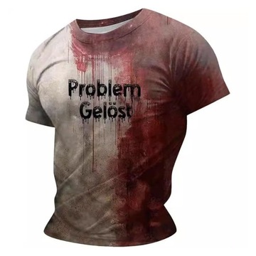 Хэллоуин футболка мужская повседневная блузка с круглым вырезом всплеск крови