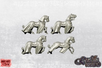 Late Crusader Knights on Horse - x5 - minifakturapl