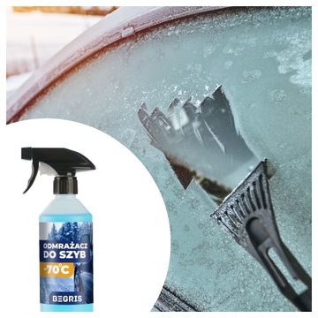 Odmrażacz do szyb samochodowych w sprayu 500 ml -70°c płyn do odmrażania