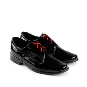 Buty komunijne chłopięce czarne KBC-018 - 35