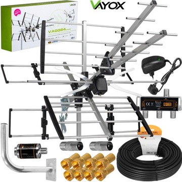 ANTENA KIERUNKOWA DVB-T2 COMBO 4K ZESTAW 3TV VAYOX