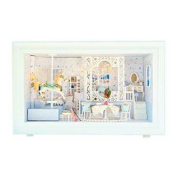 Model drewniany Pokój w ramce DIY NARZĘDZIA LED