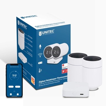 INTELIGENTNY ZESTAW STARTOWY TERMOSTAT DO GRZEJNIKA UNITEC 30945O