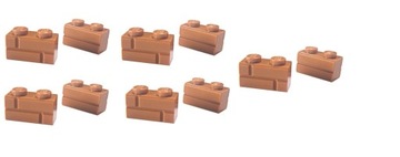 095a2. LEGO 98283 cegła murek nugat 10 szt