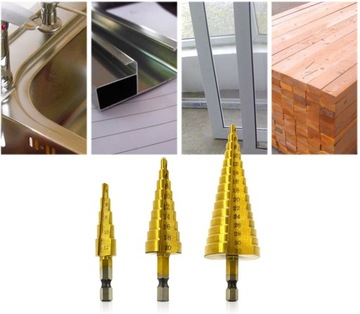 WIERTŁA STOPNIOWE STOŻKOWE WIERTŁO TYTAN 4-32