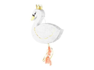 PINIATA ŁABĘDŹ Z KORONĄ 43.5x49.5x9cm URODZINOWA do wypełnienia lovely swan