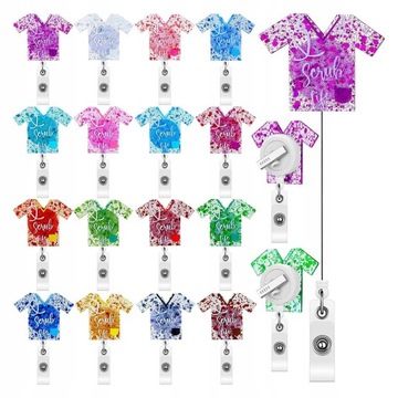 16×ZWIJANA LINKA SMYCZ DO KLUCZY NA IDENTYFIKATO