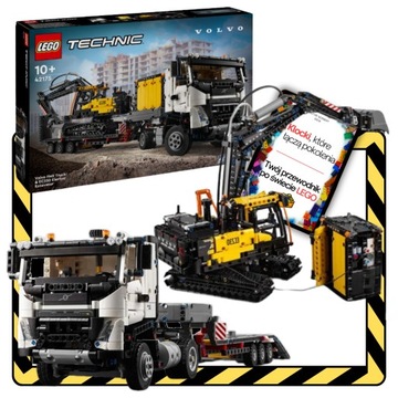 LEGO Technic 42175 Ciężarówka Volvo FMX i koparka elektryczna Volvo EC230