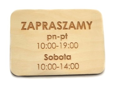 Деревянная табличка ВРЕМЯ РАБОТЫ А5, двусторонняя.