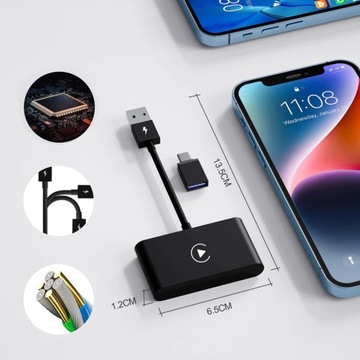 АДАПТЕР БЕСПРОВОДНОЙ АВТОМОБИЛЬНОЙ ИГРЫ БЕСПРОВОДНОЙ КЛЮЧ ДЛЯ APPLE IOS AUTO CONNECT