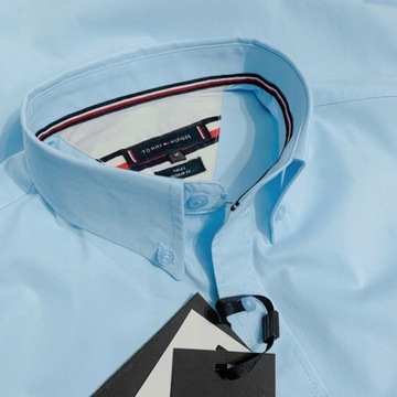 Tommy Hilfiger koszula męska CORE FLEX POPLIN długi rękaw błękit rozmiar L