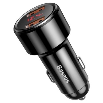Szybka ładowarka samochodowa 45W 6A Baseus Magic 2XUSB Quick Charge 4.0