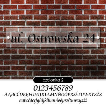 Tablica adresowa adres 3D numer na dom 50x10 przeźroczysta - szkło akrylowe
