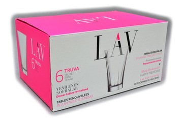 6 szklanek wysokich do drinków 350 ml TRUVA LAV