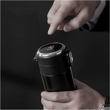 ТЕРМОКРУЖКА ТЕРМОС, ЖК-ДИСПЛЕЙ ТЕМПЕРАТУРЫ, РОТ 420МЛ