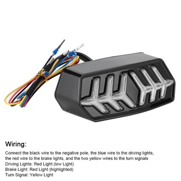 Задний фонарь для мотоцикла, указатель поворота, стоп-сигнал, подходит