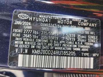 Hyundai Tucson IV SUV PHEV 1.6 T-GDI PHEV 265KM 2024 Hyundai Tucson 1.6 265 KM, 4x4, SEL, hybryda plug-in, mala szkoda, brak ak, zdjęcie 13