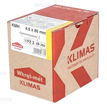 Wkręty hartowane konfirmaty do drewna 4.5x80 250