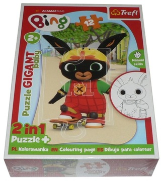 Puzzle TREFL 12 GIGANT BABY 40x60 cm - BING - 2w1