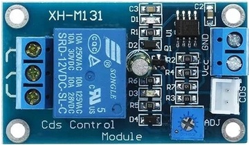 Модуль датчика освещенности, фоторезистор, реле 12 В.
