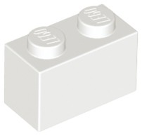 LEGO 3004 Klocek Brick 1x2 Biały White 50 szt. NOWY