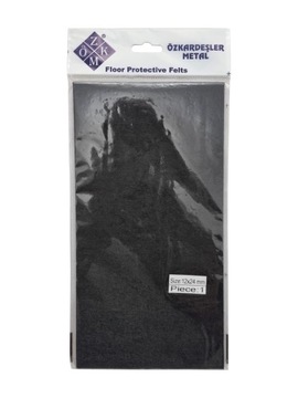 Podkładki filcowe pod krzesła czarne - arkusz 12 x 24 cm