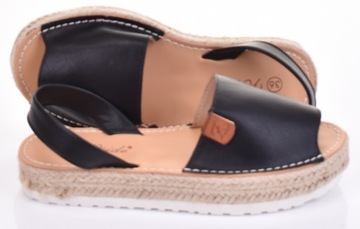 ESPARDYLE DAMSKIE SKÓRZANE NA PLATFORMIE BUTY NA LATO