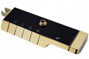 Комплект ROB, золотой коврик для душа, термостат Rea