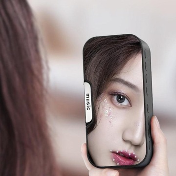 Настольный динамик Bluetooth, светодиодные часы, зеркальная поверхность, небольшой рабочий стол,