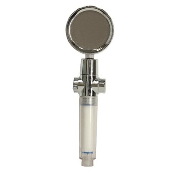 Серебряная душевая лейка с турбиной и шлангом