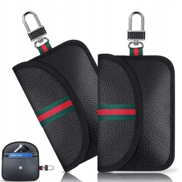 ЗАЩИТНЫЙ КОЖАНЫЙ ЧЕХОЛ ДЛЯ БЕЗКЛЮЧЕВЫХ RFID-КЛЮЧЕЙ 2 шт.