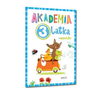 AKADEMIA 3 latka ćwiczena zadania + naklejki