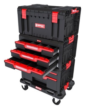 QBRICK SYSTEM PRO SKRZYNKI Z SZUFLADAMI I WÓZKIEM Drawer Workshop set 2