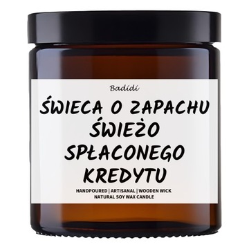 Personalizowana Świeca W Szkle z Własnym Napisem - Upominek - Prezent 40H