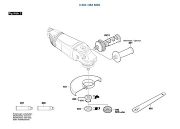 Кольцевая угловая шлифовальная машина BOSCH GWS22-230JH M00