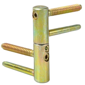 ZAWIAS DRZWIOWY WKRĘCANY REGULOWANY Ø14 ocynk żółty z regulacją 3D fi14mm