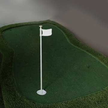 Golf Putt Green Flag и Hole Cup Попрактикуйтесь в игре в гольф Lawn Putt White