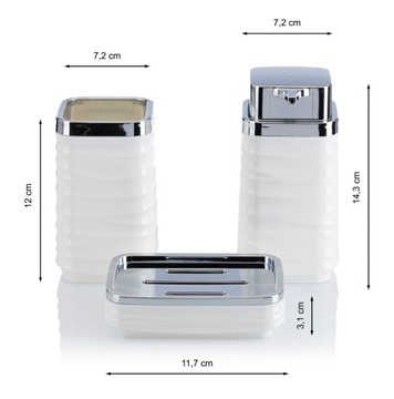 Набор для ванной комнаты Wave Набор аксессуаров 5 элементов, белый хром 5в1