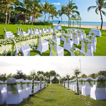 БЕЛЫЙ СВАДЕБНЫЙ БАНКЕТНЫЙ ЧЕХОЛ ДЛЯ СТУЛА