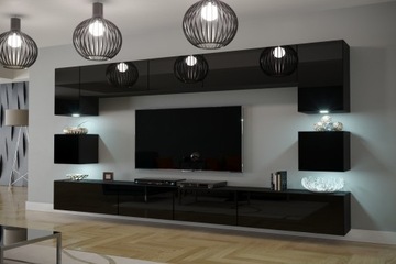 Meblościanka NOWARA N1 Zestaw Mebli Salon LED 1C