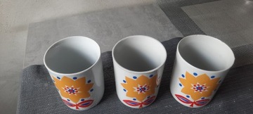 CHODZIEŻ kubki PRL kubek filiżanka 3 sztuki