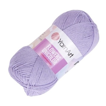Włóczka z bawełną YarnArt Flowers Unicolor Jasny Fioletowy 747