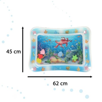 Сенсорный надувной водный коврик для малышей осьминог XXL 62х45 см