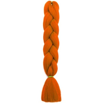 WARKOCZ Włosy syntetyczne kolorowe warkoczyki dredy pasemka 60 CM RUDY