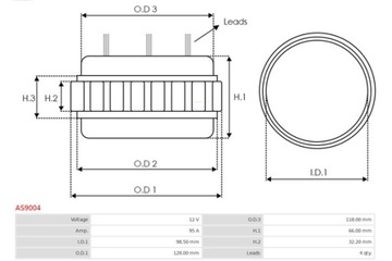 ОБМОТКА ГЕНЕРАТОРА AS-PL